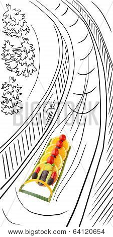 Bobsled At Winter Olympics.
