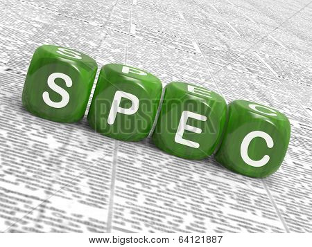 Spec Dice Show Blueprint Stipulation And Particulars