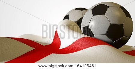 England Flag And Soccer Ball