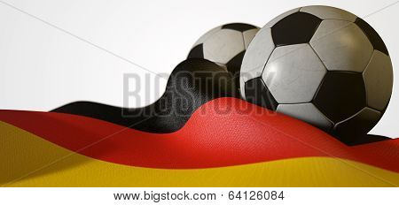 German Flag And Soccer Ball