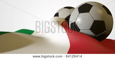 Italy Flag And Soccer Ball