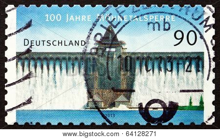 Postage Stamp Germany 2013 Mohne Reservoir