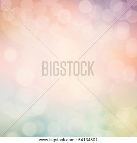 Abstract Pastel Defocused Lights Background. Twinkled Bright Background With Bokeh Defocused Golden