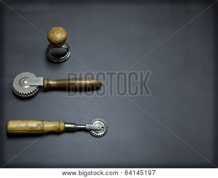 Antique Pasta Making Tools Layout