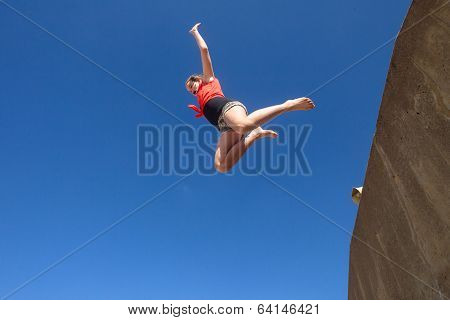 Teen Girl Jumping
