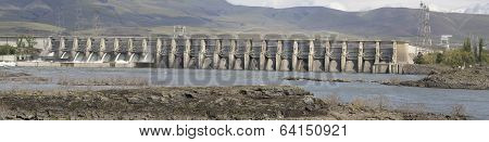 The Dalles Dam Along Columbia River