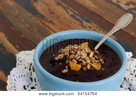 Acai Frozen Pulp In Blue Bowl