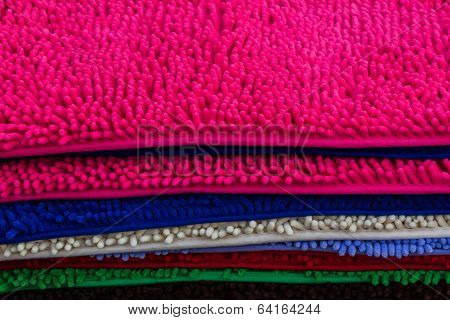 Cleaning Feet Doormat Or Carpet Texture.