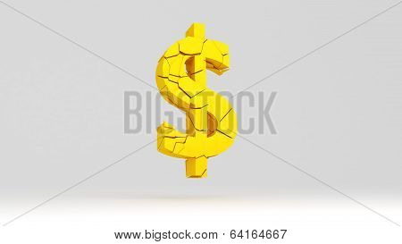 Cracked Dollar Mark