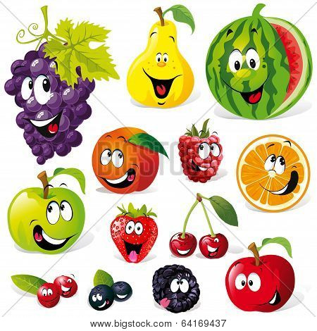 Funny Fruit Cartoon