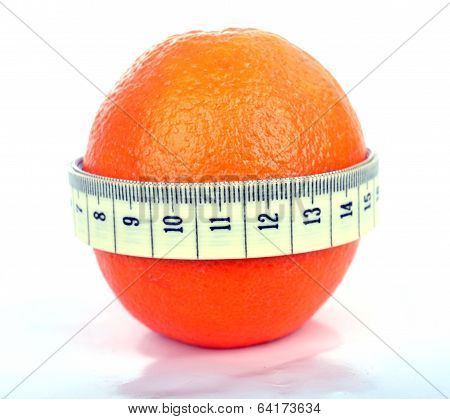 Orange with tape measure