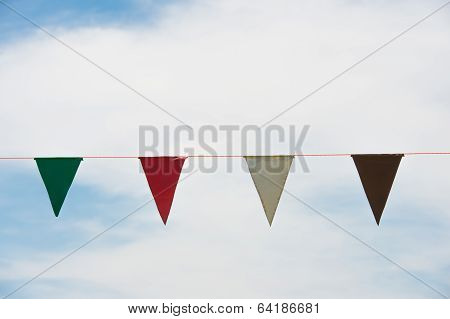 bunting with cloud