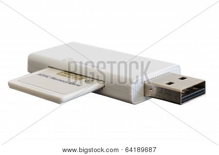 Usb Adapter With Sdhc Memory Flash Card