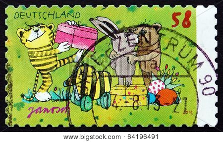 Postage Stamp Germany 2013 Children's Easter Illustration