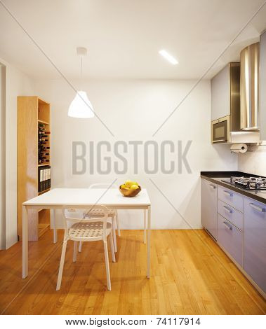 Beautiful modern apartment, kitchen view