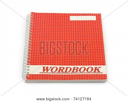 School wordbook isolated on white background
