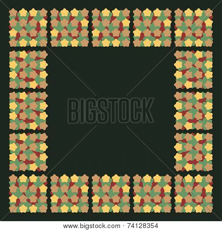 Square seamless pattern from simple coloured shapes.