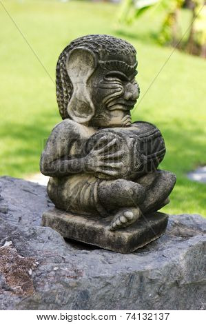 Statue by the pool