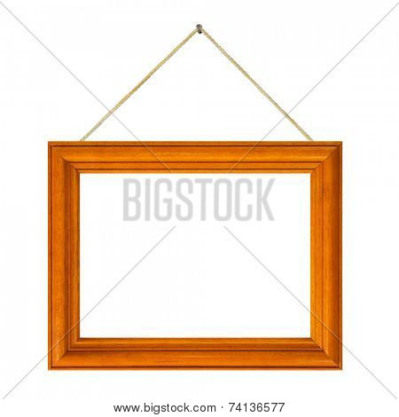 Frame and string isolated on white background