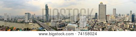 Bangkok Skyline with the Chao Phraya river