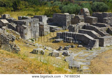 Ruins of the ancient amphitheater at Split, Croatia - archaeology background