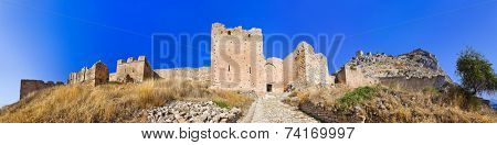 Old fort in Corinth, Greece - archaeology background