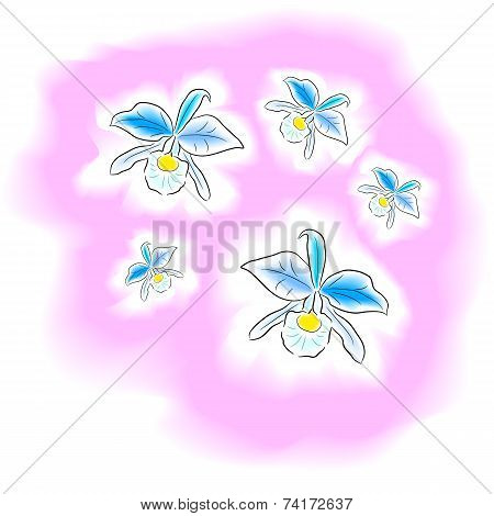 The flower watercolor