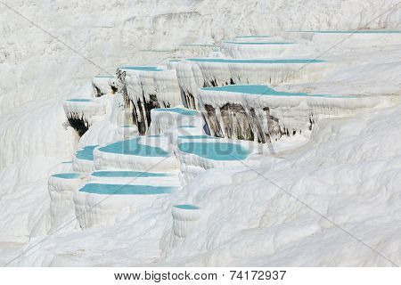 Travertine pools and terraces - Pamukkale Turkey