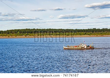 old boat on the river