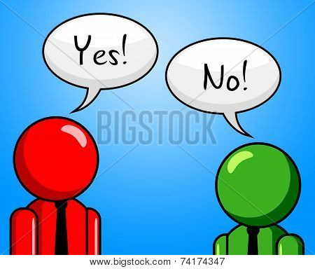 Yes No Shows Disapproval O.k. And Agreeing