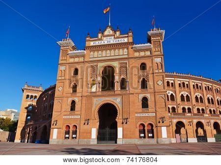 Famous bullfighting corrida arena in Ventas Plaza - Madrid Spain