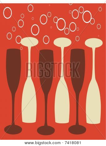 Glas abstrait du vin