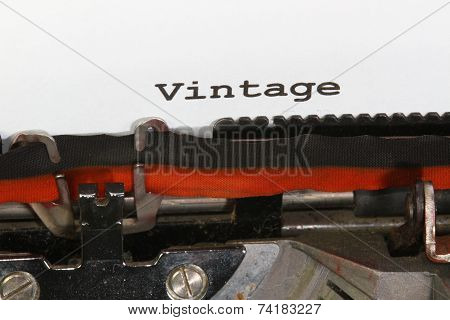Vintage Written With Black Ink With The Typewriter