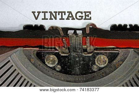 Vintage Written With Black Ink With The Typewriter