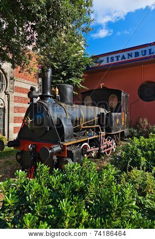 Statue of orient express at Istanbul - Turkey travel transportation background