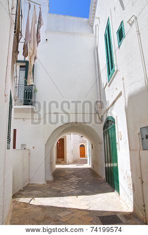 Alleyway. Fasano. Puglia. Italy.