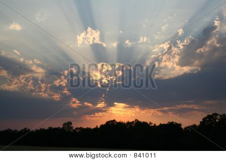 hermosa puesta de sol