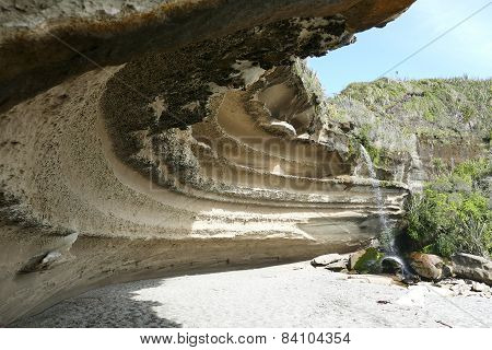 Rockformation At The Truman Walk In New Zealand Near Punakaiki