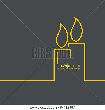 Two burning candles