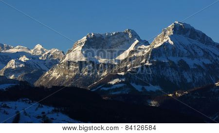 Schwalmis And Brisen At Sunrise