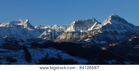 High Mountains Uri Rotstock, Schwalmis And Brisen