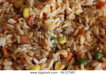 Small portion of delicious vegetable risotto
