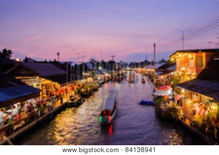 Nightlife Floating Market.amphawa
