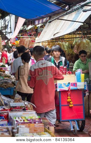 Busy Sampeng Lane, Chinatoen, Bangkok