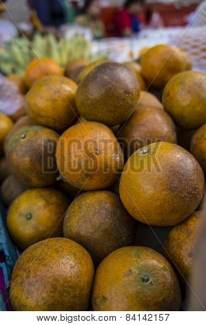 Orange Fruit Street Market Thai