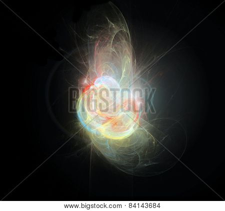 Shiny Plasmatic Background With Lens Flare
