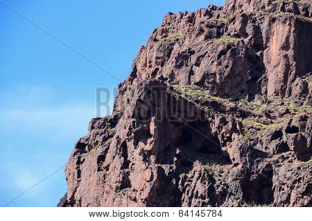 Volcanic Rock Basaltic Formation in Gran Canaria