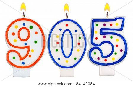 Candles Number Nine Hundred Five