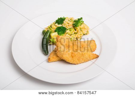 Chicken Breast With Jalapeno And Cheesy Rice