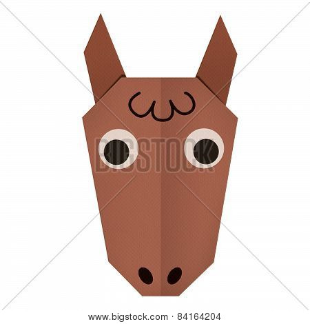 Origami paper a lion (face)